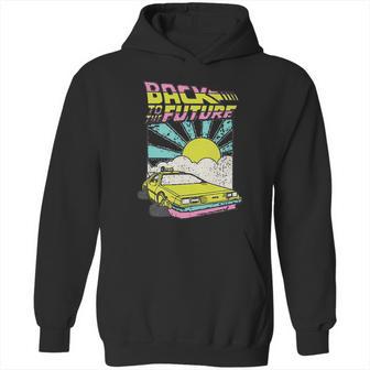 Back To The Future Delorean Sunrise Cartoon Hoodie | Favorety CA