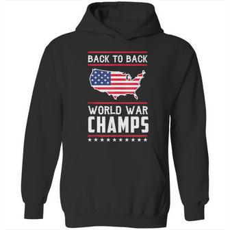 Back To Back Undefeated World War Champs Graphic Design Printed Casual Daily Basic Hoodie | Favorety CA