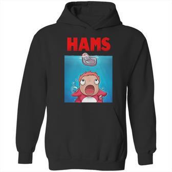 Bakugou Anime Ponyo On The Cliff Hams Parody Jaws Hoodie | Favorety UK