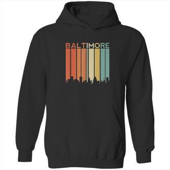 Baltimore Maryland Vintage Retro City Urban Skyline Seaport Hoodie | Favorety UK