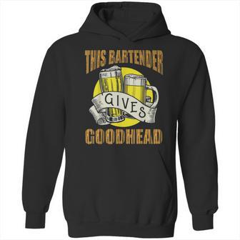 This Bartender Gives Good Head Retro Hoodie | Favorety UK