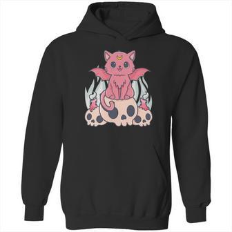 Bat Cat Kawaii Pastel Goth Cute Skulls Gift Cat Lover Hoodie | Favorety CA