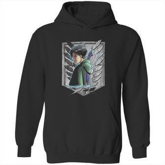 Black Haired Male Anime Character Eren Yeager Mikasa Ackerman Attack On Titan Hoodie | Favorety CA