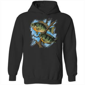 Bluegill Illustration Fishing Hoodie | Favorety