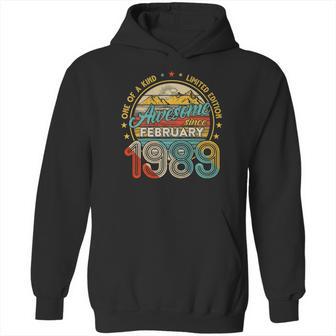 Born In February 1989 32Nd Birthday Gift Retro 32 Years Old Hoodie | Favorety UK