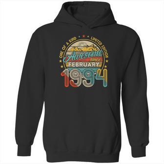 Born In February 1994 27Th Birthday Gift Retro 27 Years Old Hoodie | Favorety CA