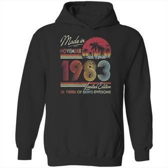 Born November 1983 Birthday Gift Made In 1983 38 Years Old Hoodie | Favorety AU