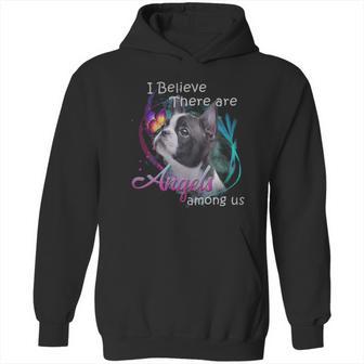 Boston Terrier I Believe There Are Angels Among Us Shirt Hoodie | Favorety DE