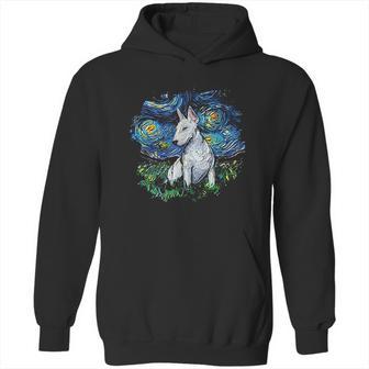 Bull Terrier Starry Night Impressionist Dog Art Hoodie | Favorety CA