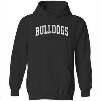 Bulldogs Mascot Vintage Athletic Sports Name Design Funny Gift Hoodie | Favorety UK