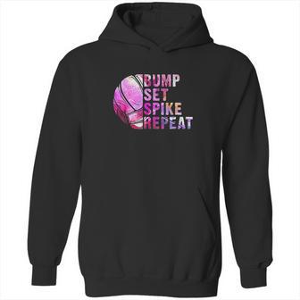 Bump Set Spike Repeat Volleyball Lover Athlete Sports Gift Hoodie | Favorety DE