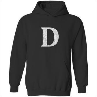 Capital Letter D Monogram Initial Hoodie | Favorety CA