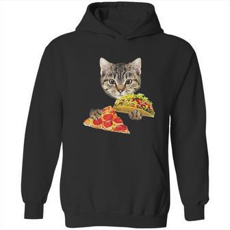 Cat Eating Taco And Pizza Shirt Funny Kitty By Zany Brainy Hoodie | Favorety UK