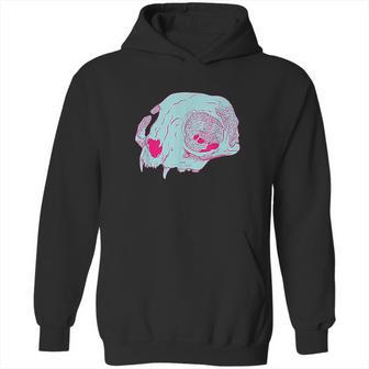 Cat Skull I Pastel Goth Soft Grunge Hipster Creepy Cute Hoodie | Favorety AU