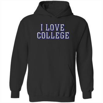 Charlie Hustle Unisex Vintage Grey I Love College Hoodie | Favorety DE