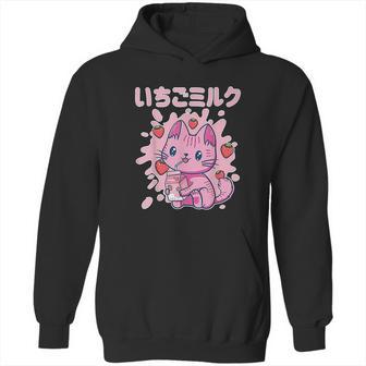 Chibi Kitten Kawaii Cat Japanese Strawberry Milk Drink Hoodie | Favorety DE