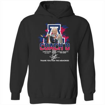 Coach O Lute Olson 1934 2020 Arizona Wildcats 1983 2008 Signature Hoodie | Favorety DE