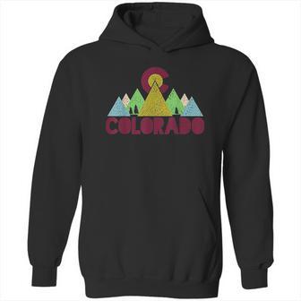 Colorado Vintage Rocky Mountains Outdoor Nature Hiking Gift Hoodie | Favorety