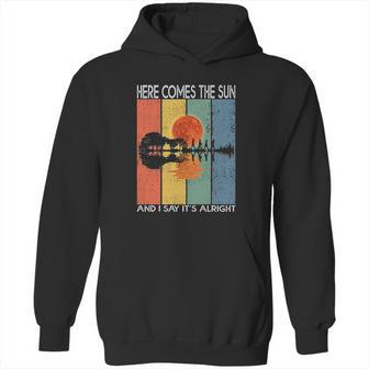 Here Comes The Sun And I Say Its Alright Guitar Graphic Hoodie | Favorety UK