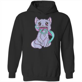 Creepy Kawaii Anime Cat Horror Pastel Goth Hoodie | Favorety UK