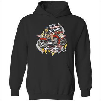 Cruising Woodward Motorcycle Babe 2022 M1 Hoodie | Favorety