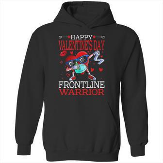 Dabbing Heart Masked Happy Valentines Day Frontline Warrior Hoodie | Favorety AU