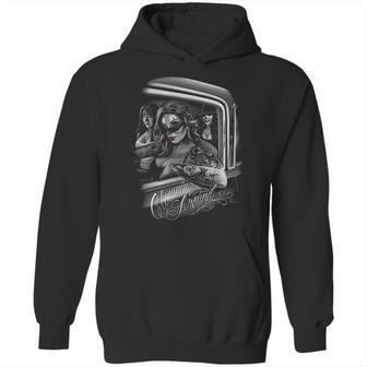 David Gonzales Clowning Around Chola Lowrider Chicano Dga Art Hoodie | Favorety UK