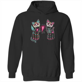 Day Of The Dead Cats Cat Lovers Dia De Los Muertos Hoodie | Favorety DE