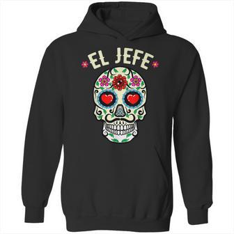 Day Of The Dead Mexico El Jefe Boss Sugar Skull Halloween Hoodie | Favorety