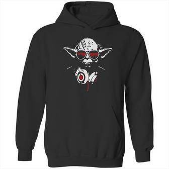 Decal Serpent Yoda Inspired Music Dj Headphones Crew Neck Cotton Hoodie | Favorety