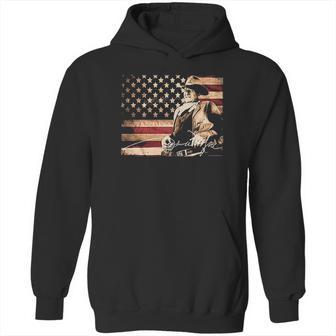 Designs John Wayne Tin Sign Hoodie | Favorety