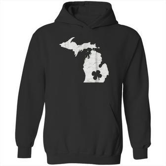 Detroit Michigan Shamrock St Patricks Day Mitten Hoodie | Favorety DE