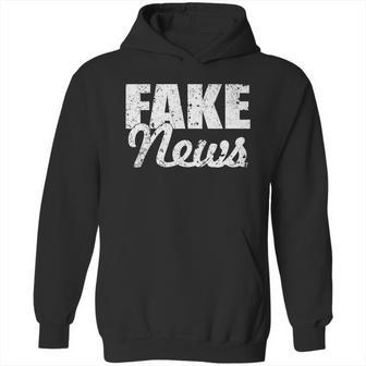 Distressed Fake News Logo Hoodie | Favorety