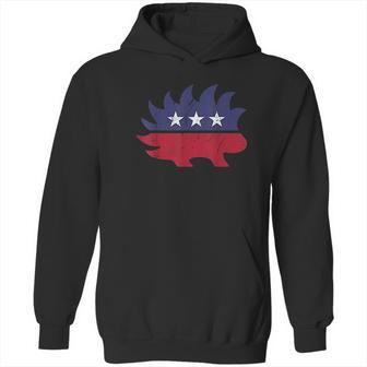 Distressed Libertarian Porcupine Party Hoodie | Favorety DE