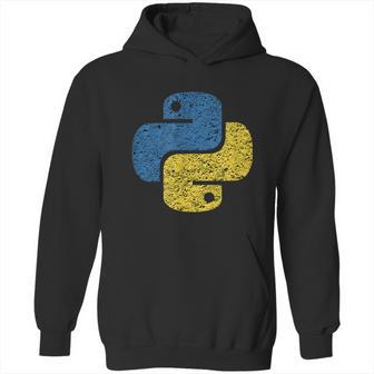 Distressed Python Logo For Engineers Hoodie | Favorety