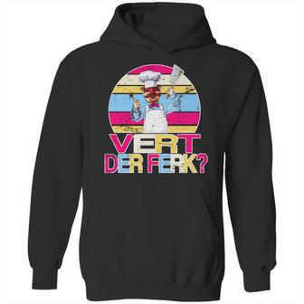 Distressed Vert Der Ferk Retro Chef Hoodie | Favorety