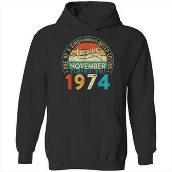 Distressed Vintage Awesome Since November 1974 47 Years Old Hoodie | Favorety