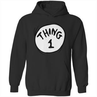 Dr Seuss Thing 1 Emblem Red Hoodie | Favorety CA