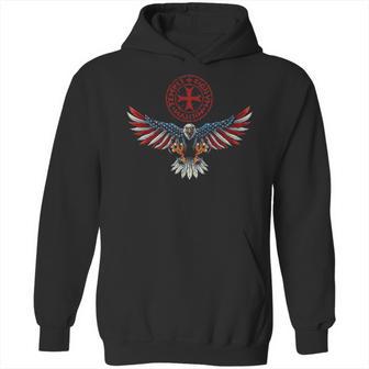 Eagle And Symbol Of Knights Templar Hoodie | Favorety