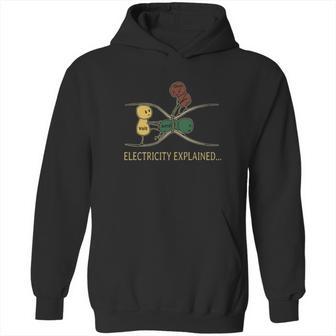 Electricity Explained Electrician Retro T-Shirt Hoodie | Favorety