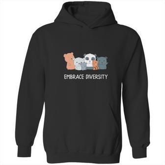 Embrace Diversity Funny Bear Kindness Animal Hoodie | Favorety DE