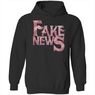 Fake News Distressed Text Hoodie | Favorety CA