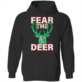 Fear The Deer Basketball Playoffs Graphic Design Printed Casual Daily Basic Hoodie | Favorety CA