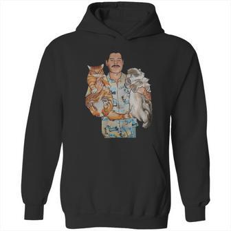 Freddie Mercury Hug Cats Hoodie | Favorety