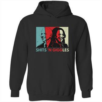 Funny Anti Biden Harris Shits N Giggles Political Gift Graphic Design Printed Casual Daily Basic Hoodie | Favorety