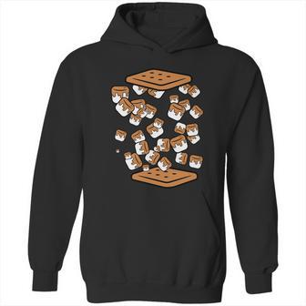 Funny Camping Marshmallows And Crackers Smores Campfire Gift Hoodie | Favorety