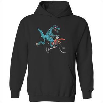 Funny Dino On Bike Trex Lover Rider Motorcycle Hoodie | Favorety