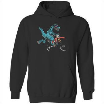 Funny Dino On Dirt Bike Trex Lover Rider Motorcycle Riding Hoodie | Favorety AU