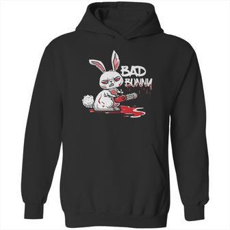 Funny Horror Rabbit Halloween Gift Evil Bad Bunny Hoodie | Favorety