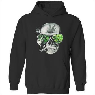 Funny Style Weed Cannabis Marijuana Smoking Skull Hoodie | Favorety AU